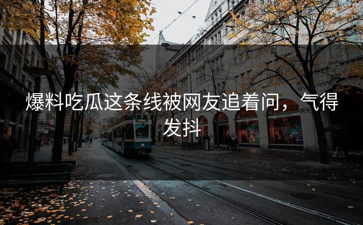 爆料吃瓜这条线被网友追着问，气得发抖