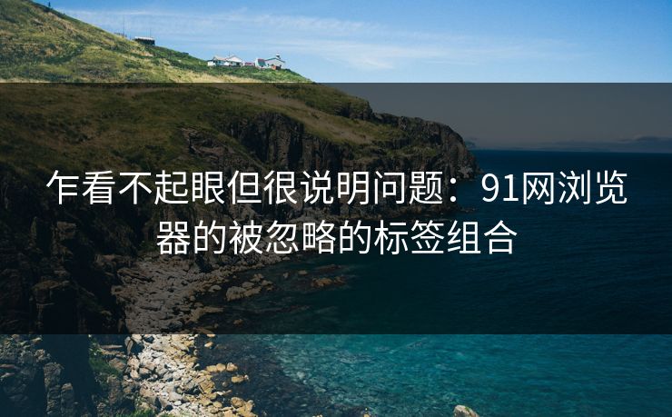 乍看不起眼但很说明问题：91网浏览器的被忽略的标签组合