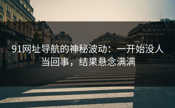 91网址导航的神秘波动：一开始没人当回事，结果悬念满满